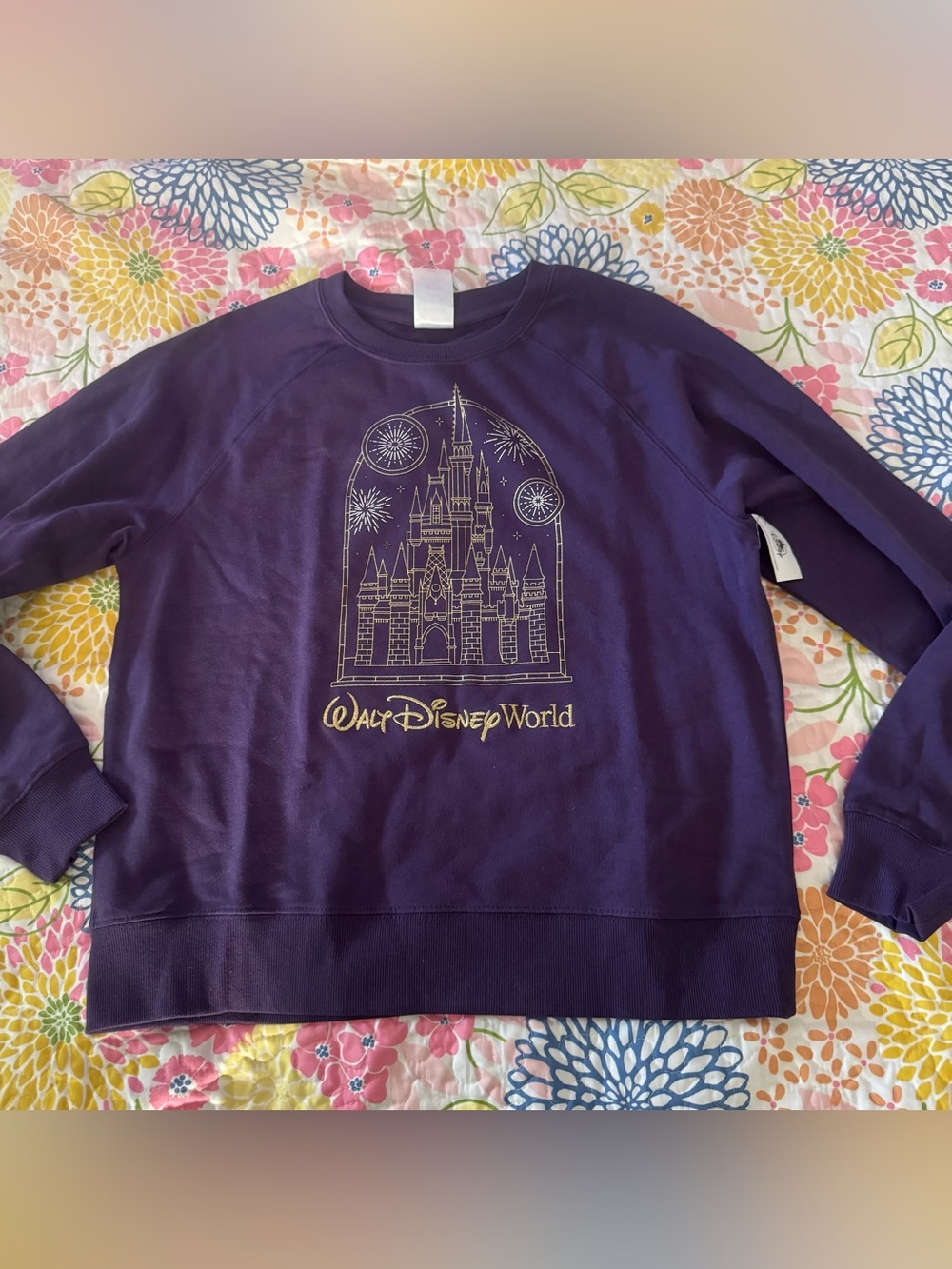 Nwt small Walt Disney World Purple Castle Crewneck Sweatshirt